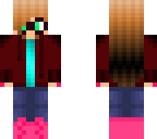 dark red jacket and blue shirt under