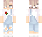 cute boy with rose and overalls