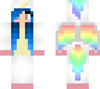 cute girl blue hair unicorn onise