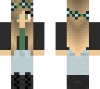 green and black flower crown