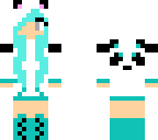 panda girl blue