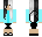 werewolf girl with black and white hair