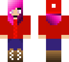 christmas magenta haired girl