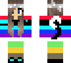 rainbow wolf girl