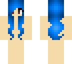 blue haired girl base