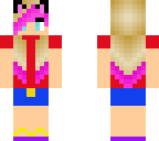 pink tipped hair girl