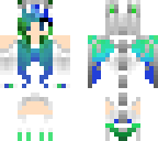 blue - green dragon girl