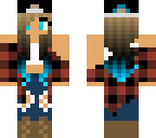 blue hair plaid sweater