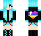 cute rainbow heart girl