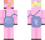 kawaii pig in overalls