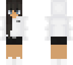 white snow shorts