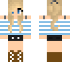 blue stripe girl