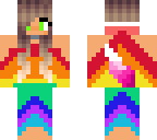 rainbow wolf girl