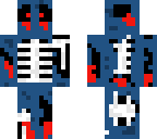 ghostly blue skeleton
