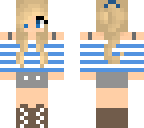 girl with blonde hair and blue shirt
