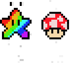 estrella y seta de mario