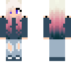 cute white to pink ombre haired girl