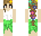 island girl with flowers in her hair
