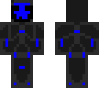 futuristic blue skull black ops soldier