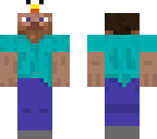 steve with chicken hat