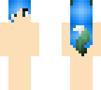 green and blue werewolf girl