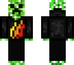 creeper in fire hoodie