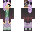 horned purple and green side shave girl