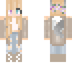 kawaii wolf girl skin