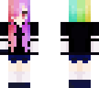 rainbow goth girl