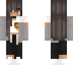 cute pizza girl with brown hair