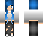 girl with dyed blue hair
