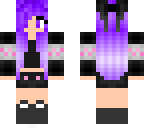 cute purple hair girl