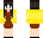 brown hair yellow jacket