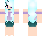 girl with blue buns