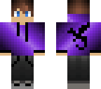 purple dragon jacket and dark brown hair