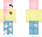 yellow rose sweater - pink hair