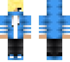 blonde with blue hoodie