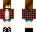 flannel girl with short hair
