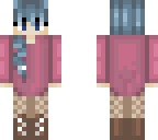 girl with a blue braid