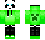 green panda with blue eyes
