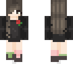 rose kawaii black sweater girl