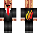 bacon man but with a fire logo