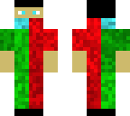 blue and green and red