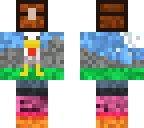 chicken landscape chest head