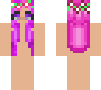 pink hair flower crown skin base