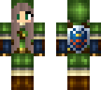 brunet dreesed as link