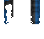 silhouette of blue - hair base