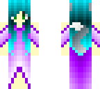 wolf girl blue and purple
