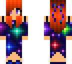 girl wearing galaxy dress - edit