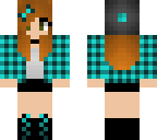 blue plaid girl